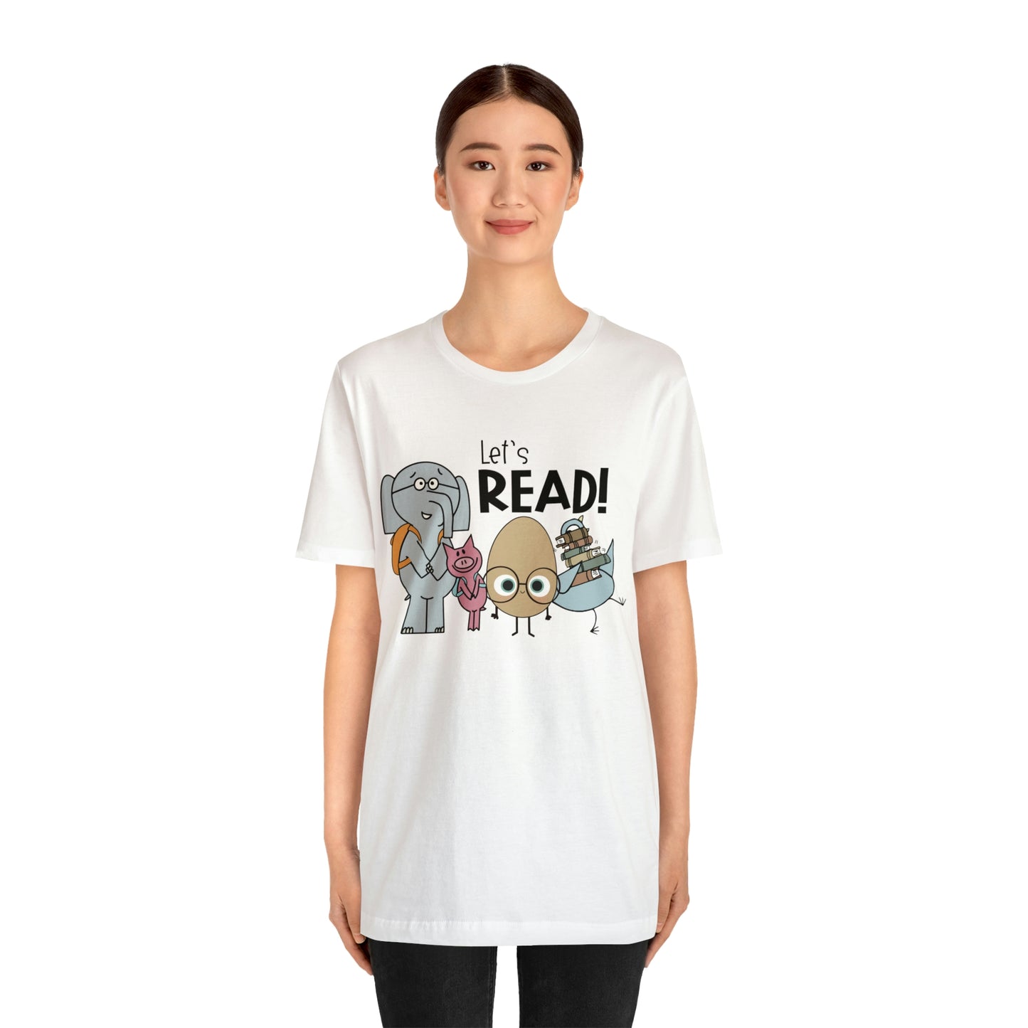 Lets Read Favorite picture book character teacher shirt Unisex Jersey Short Sleeve Tee