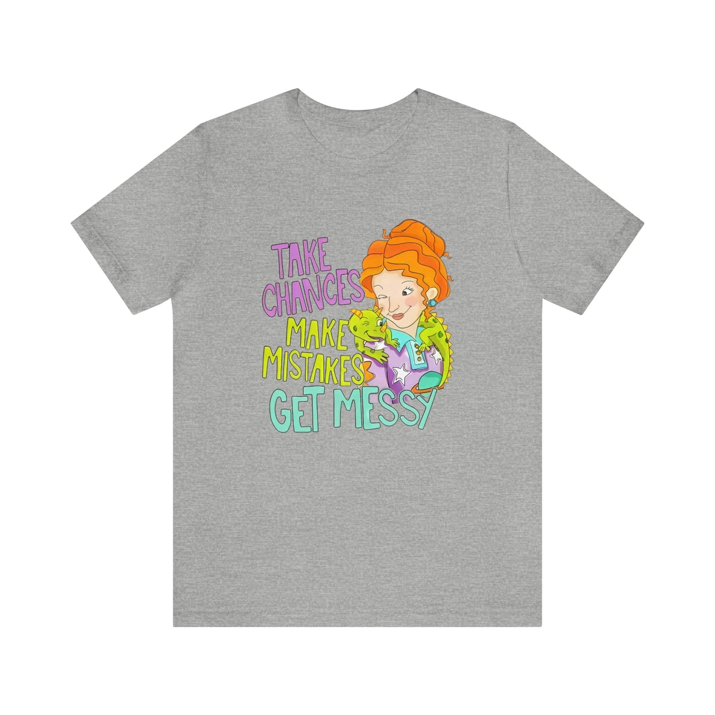Take Chances ms Frizzle Science Classroom Teacher Shirt Unisex Jersey Short Sleeve Tee