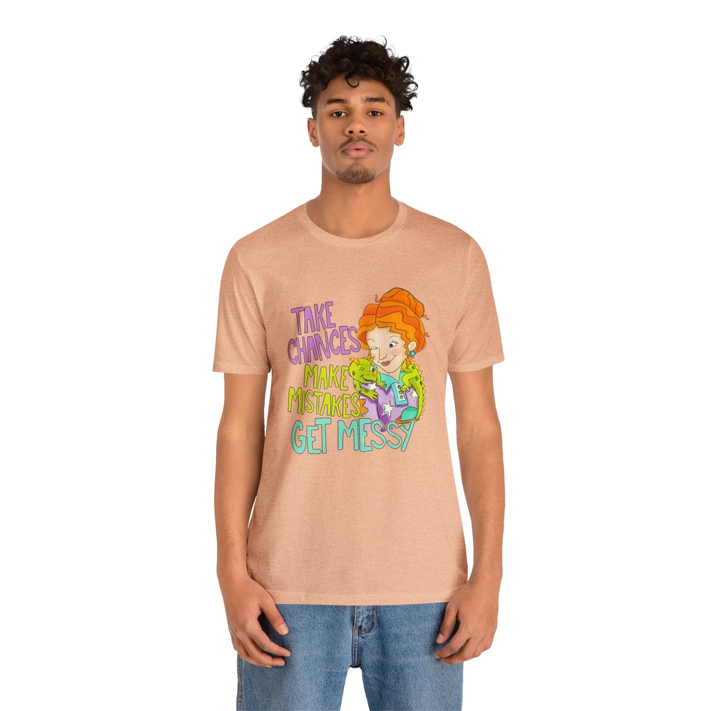 Take Chances ms Frizzle Science Classroom Teacher Shirt Unisex Jersey Short Sleeve Tee