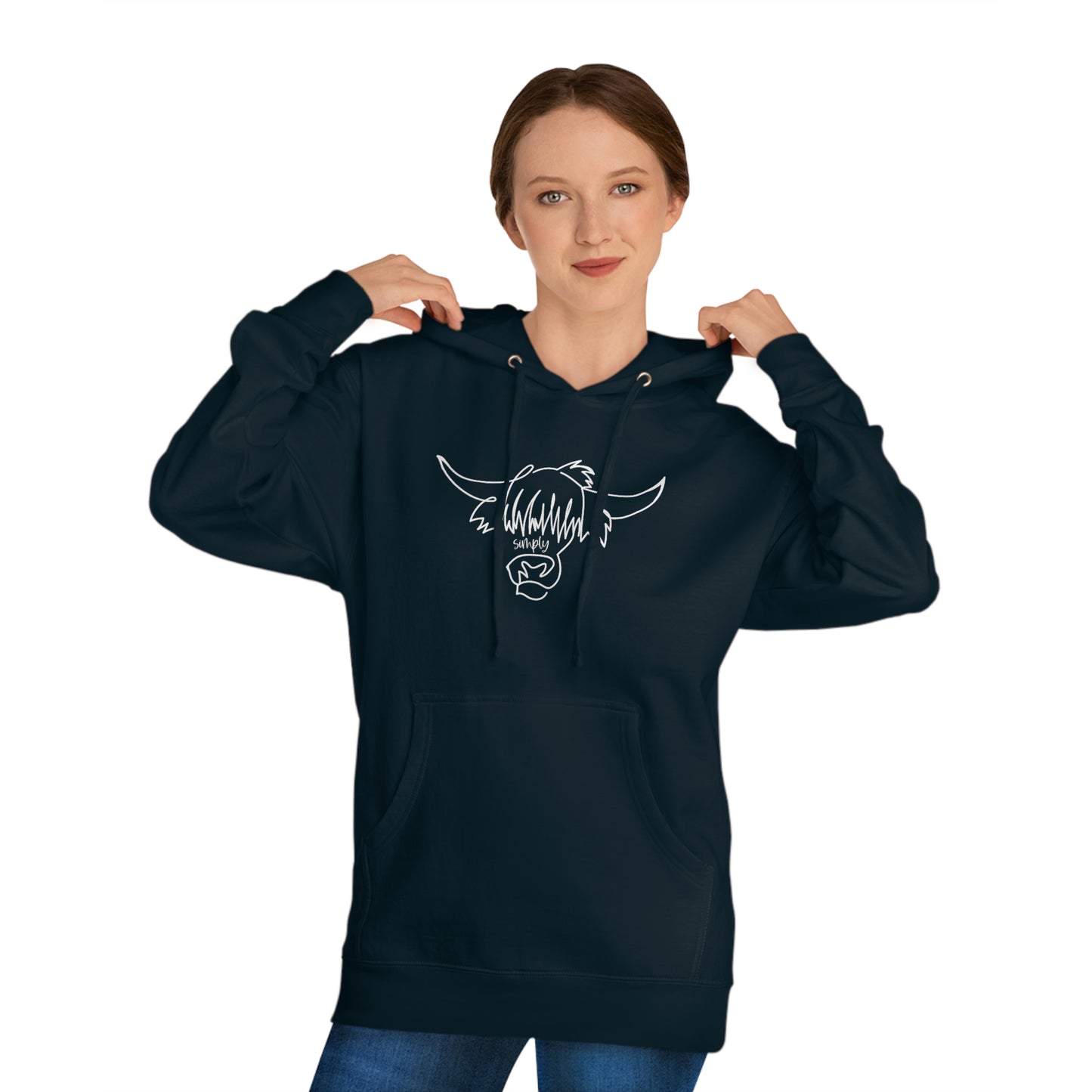 Simply Highland Cow Unisex Hooded Sweatshirt