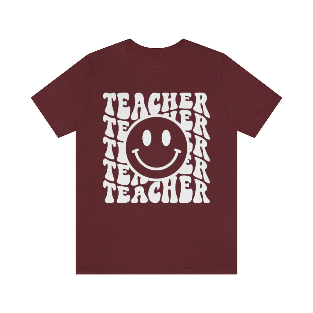 Groovy Teacher Retro Unisex Jersey Short Sleeve Tee