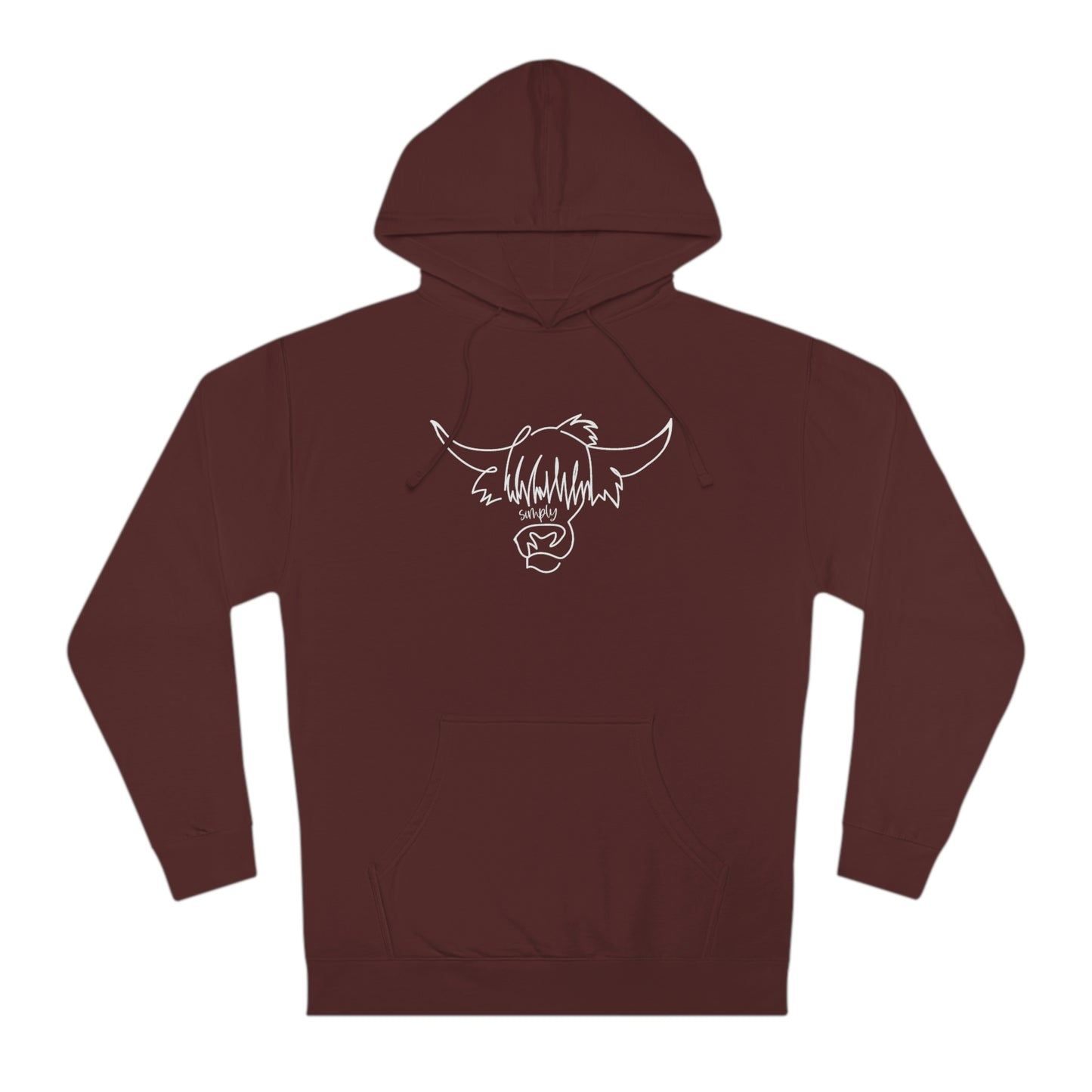 Simply Highland Cow Unisex Hooded Sweatshirt