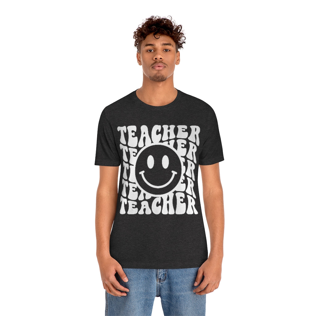 Groovy Teacher Retro Unisex Jersey Short Sleeve Tee