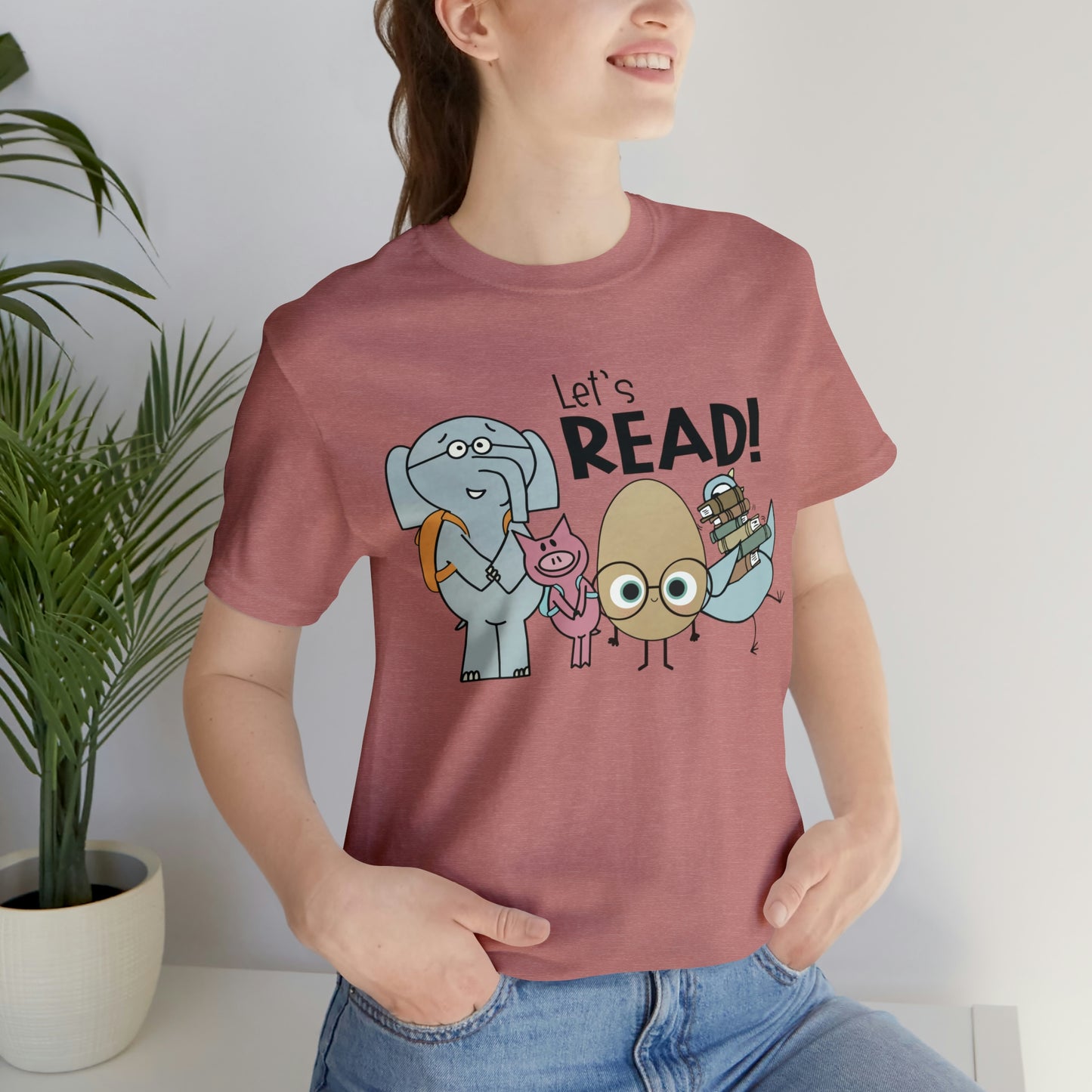 Lets Read Favorite picture book character teacher shirt Unisex Jersey Short Sleeve Tee