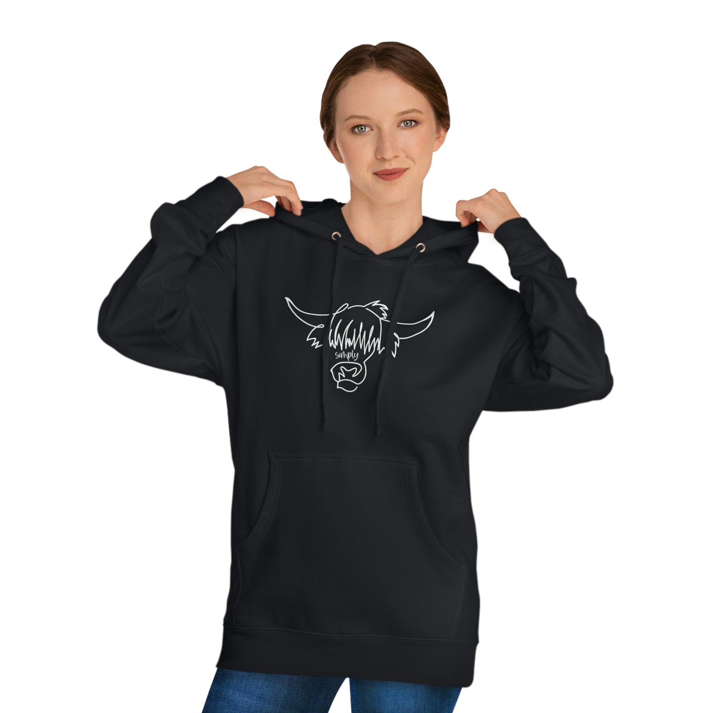 Simply Highland Cow Unisex Hooded Sweatshirt