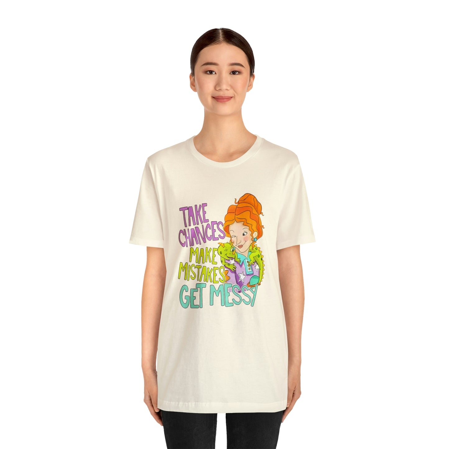 Take Chances ms Frizzle Science Classroom Teacher Shirt Unisex Jersey Short Sleeve Tee