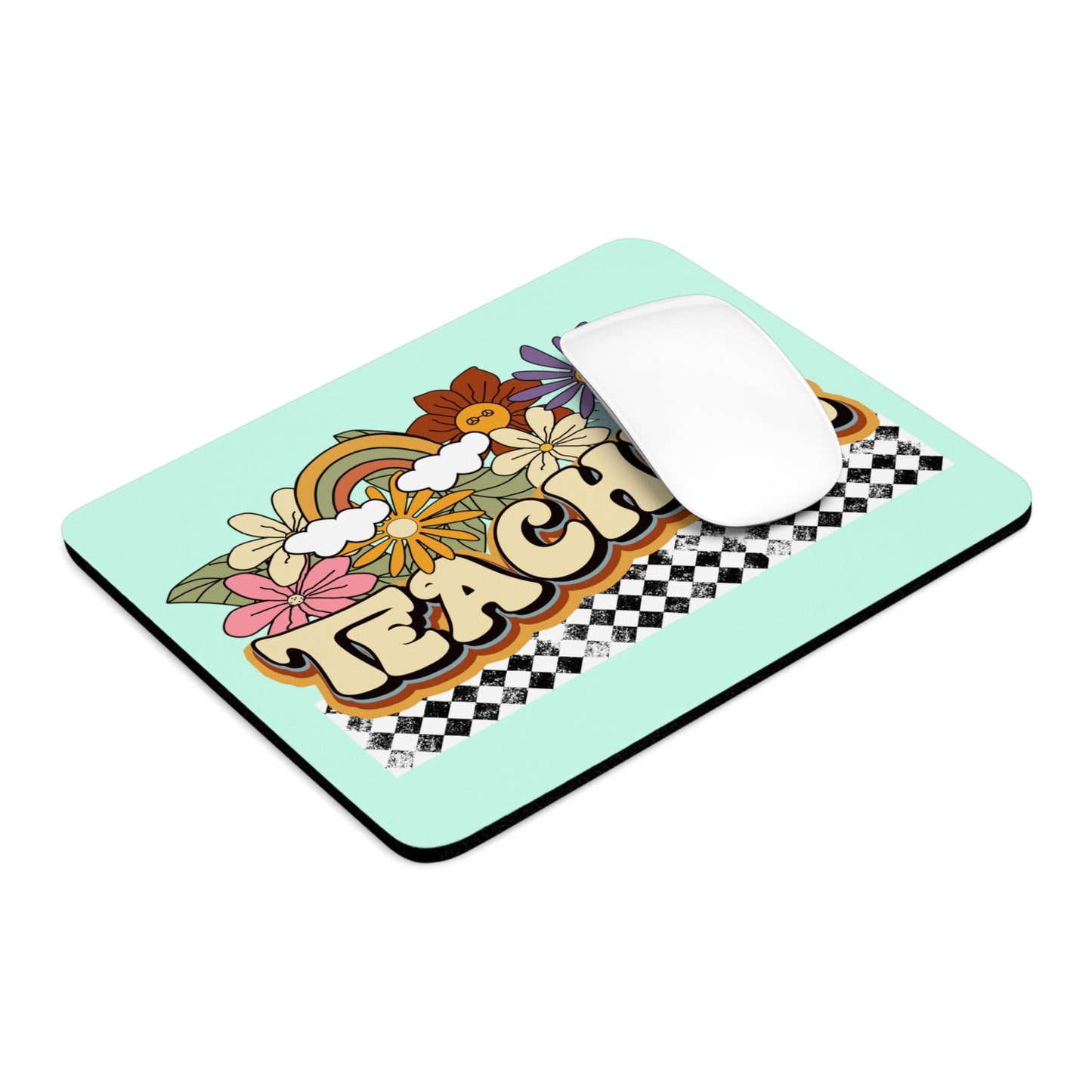 Retro Groovy Teacher Mouse Pad