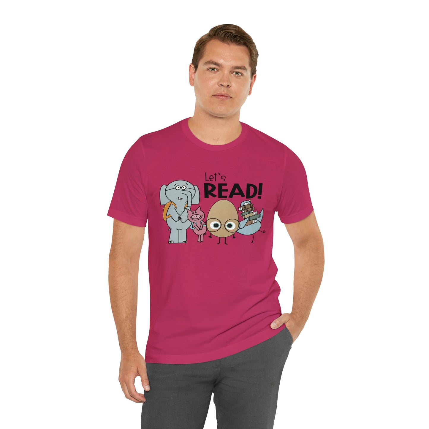 Lets Read Favorite picture book character teacher shirt Unisex Jersey Short Sleeve Tee