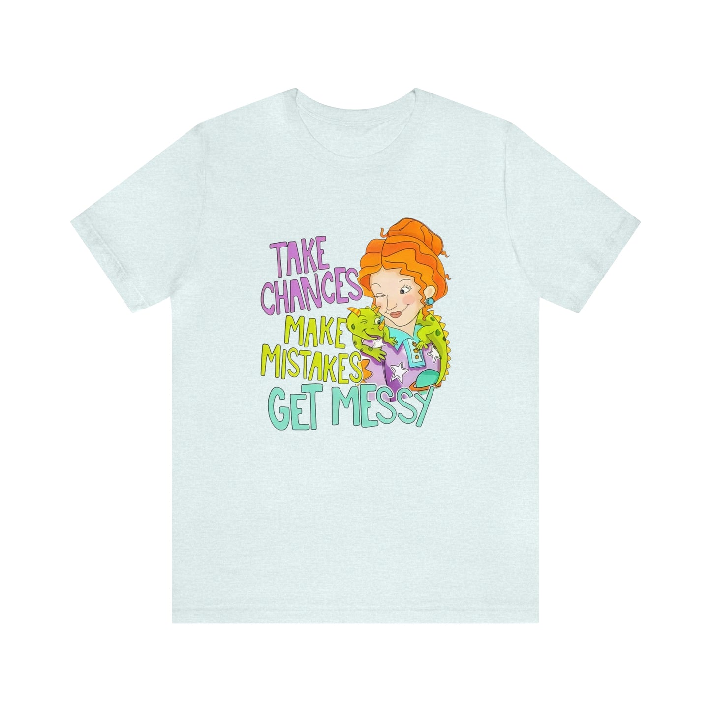 Take Chances ms Frizzle Science Classroom Teacher Shirt Unisex Jersey Short Sleeve Tee