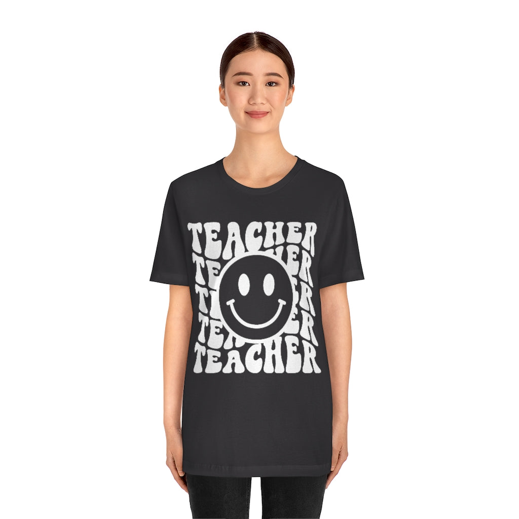 Groovy Teacher Retro Unisex Jersey Short Sleeve Tee
