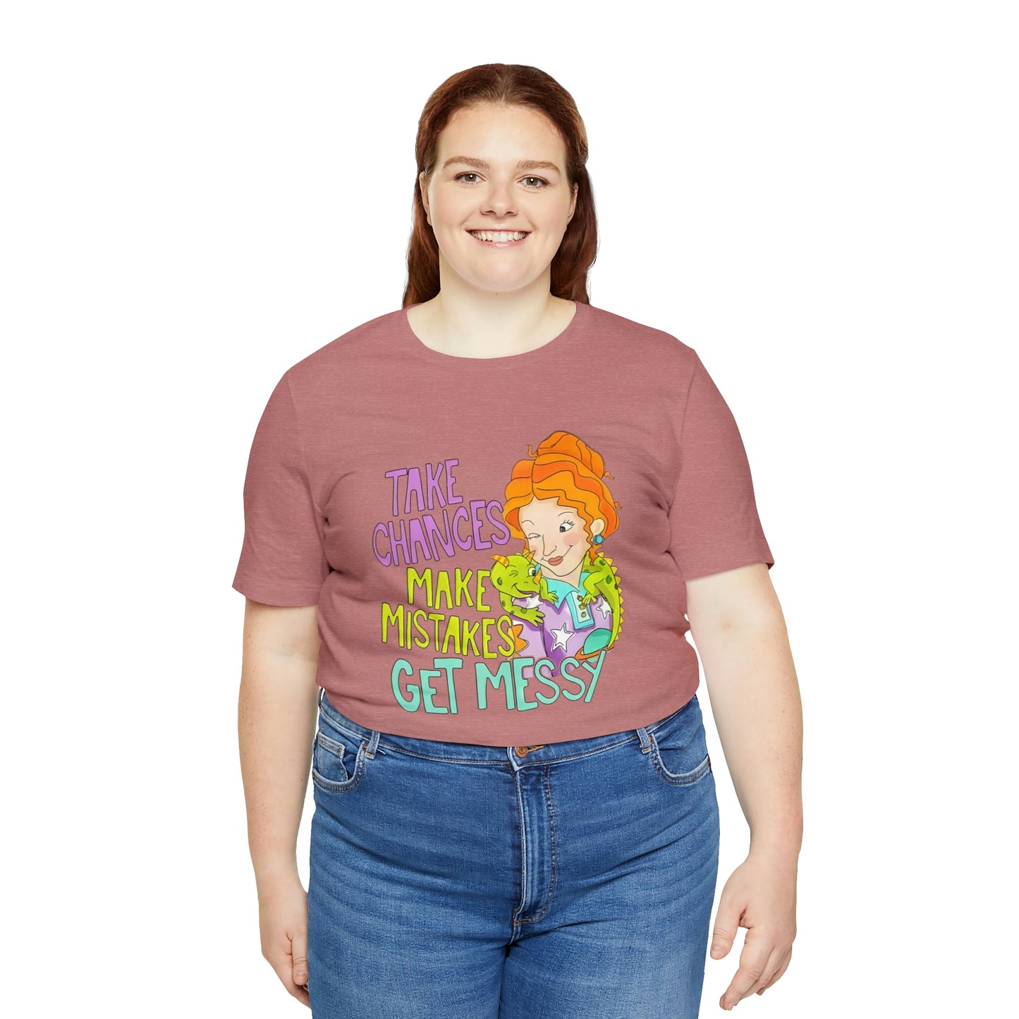 Take Chances ms Frizzle Science Classroom Teacher Shirt Unisex Jersey Short Sleeve Tee
