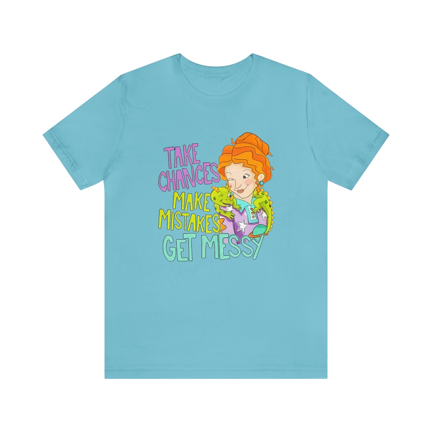 Take Chances ms Frizzle Science Classroom Teacher Shirt Unisex Jersey Short Sleeve Tee