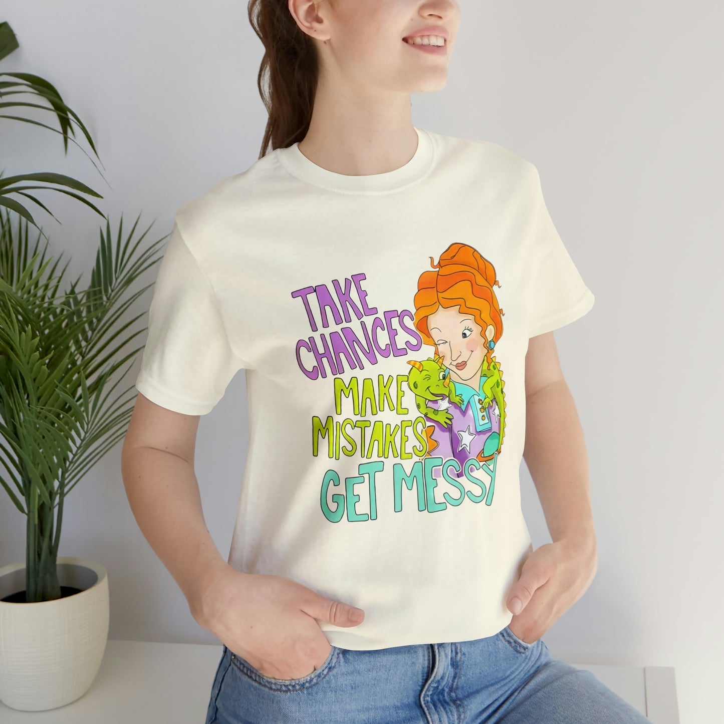 Take Chances ms Frizzle Science Classroom Teacher Shirt Unisex Jersey Short Sleeve Tee