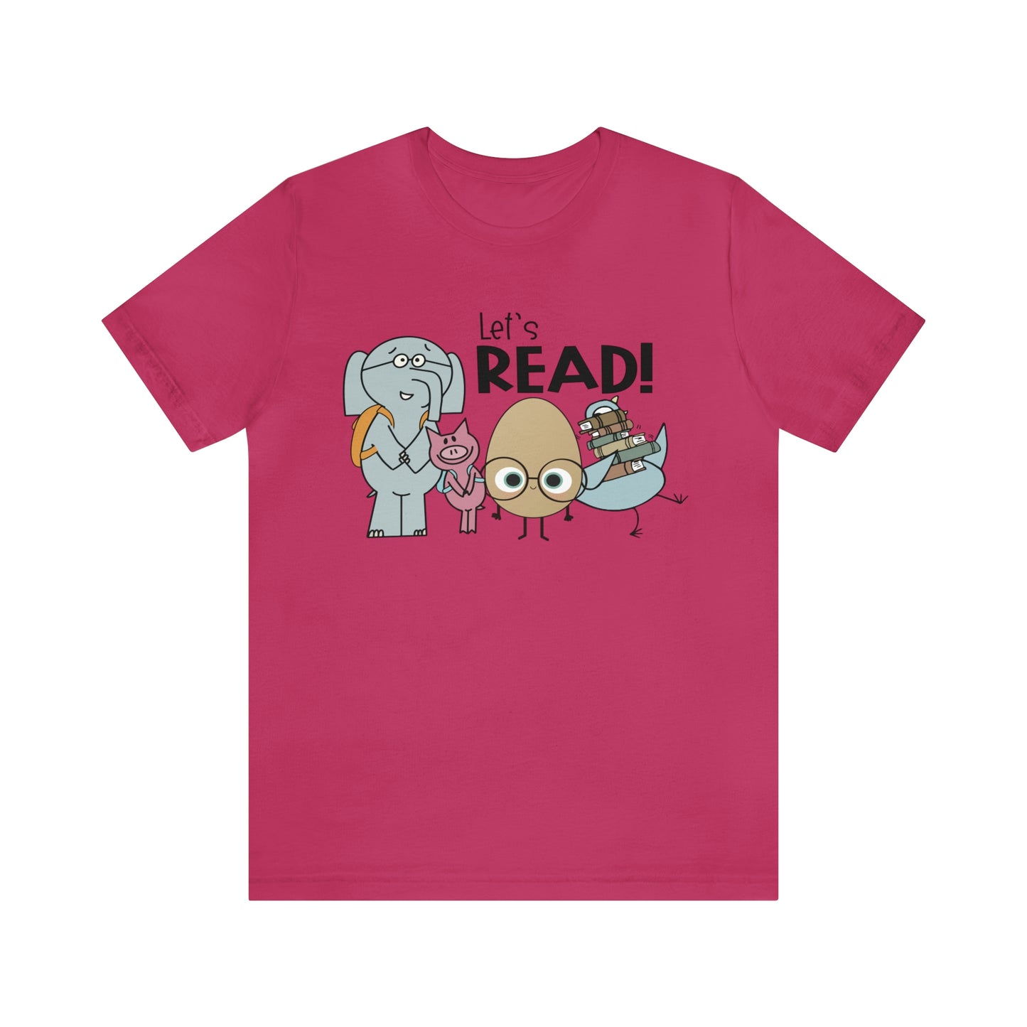 Lets Read Favorite picture book character teacher shirt Unisex Jersey Short Sleeve Tee