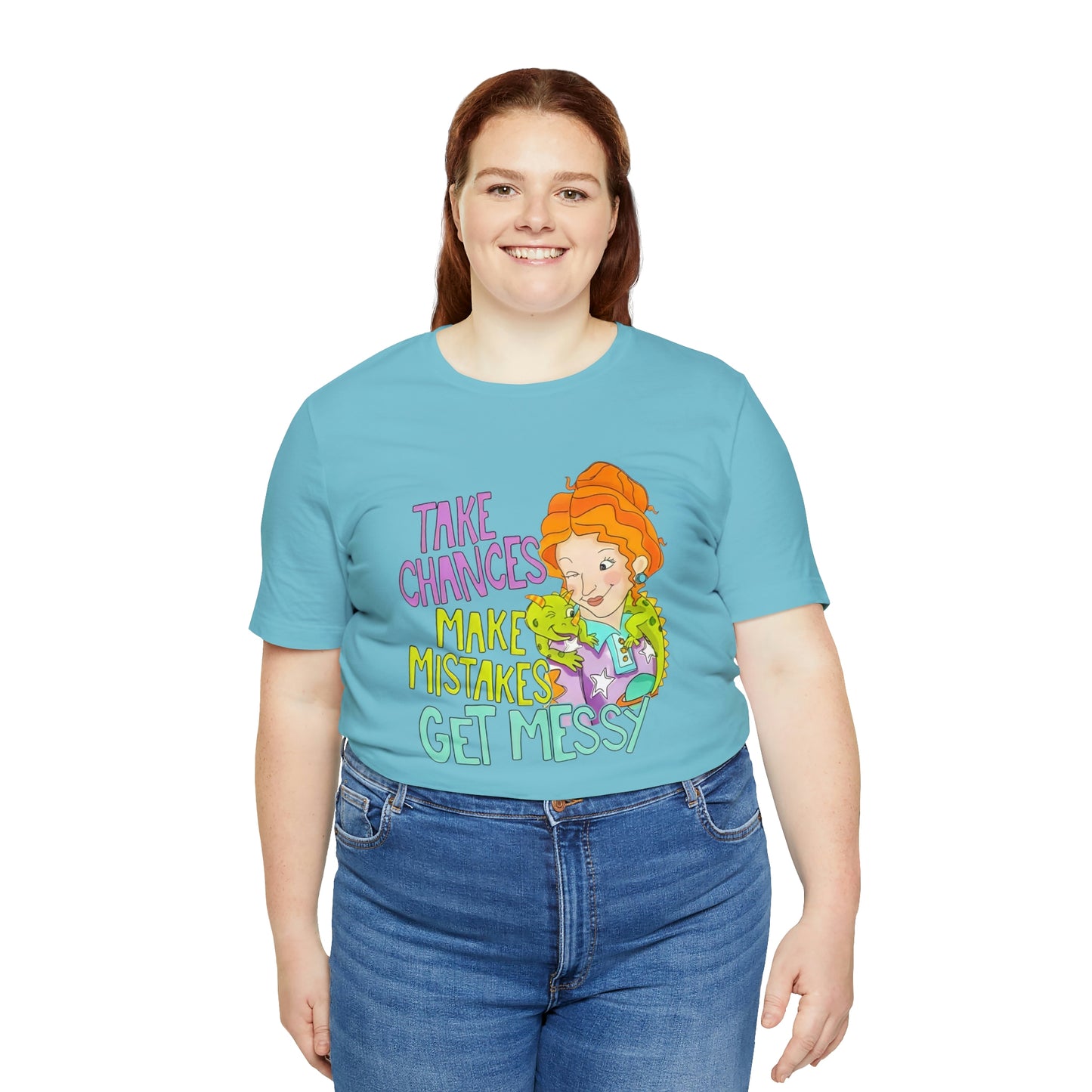 Take Chances ms Frizzle Science Classroom Teacher Shirt Unisex Jersey Short Sleeve Tee