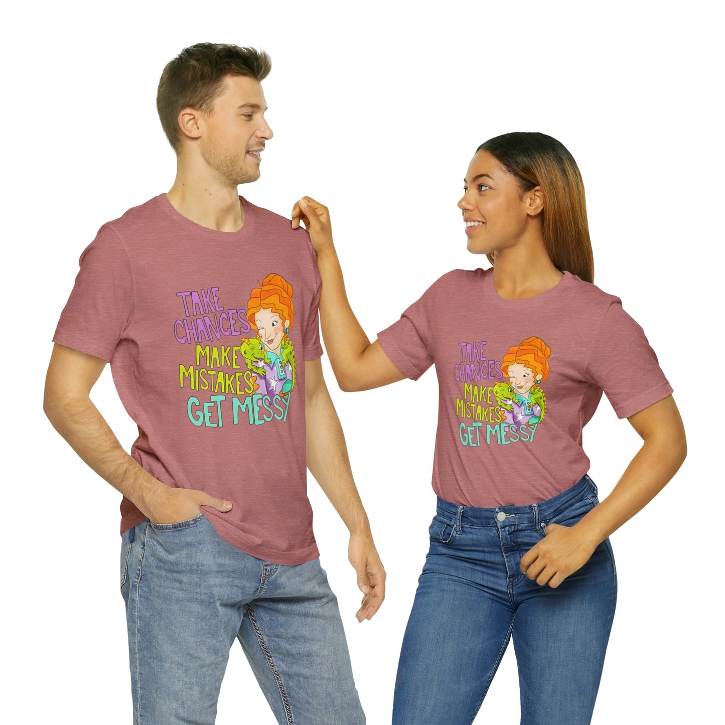 Take Chances ms Frizzle Science Classroom Teacher Shirt Unisex Jersey Short Sleeve Tee