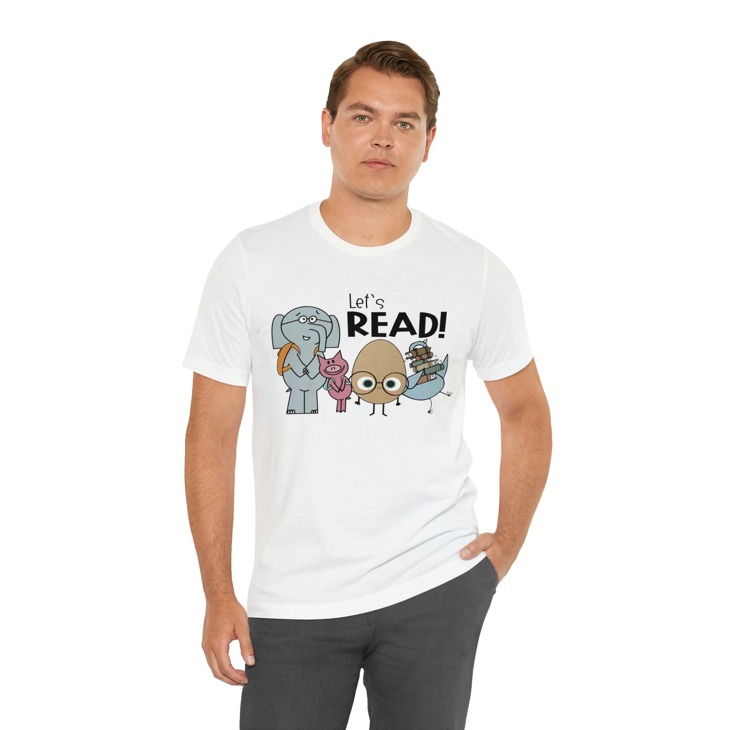 Lets Read Favorite picture book character teacher shirt Unisex Jersey Short Sleeve Tee
