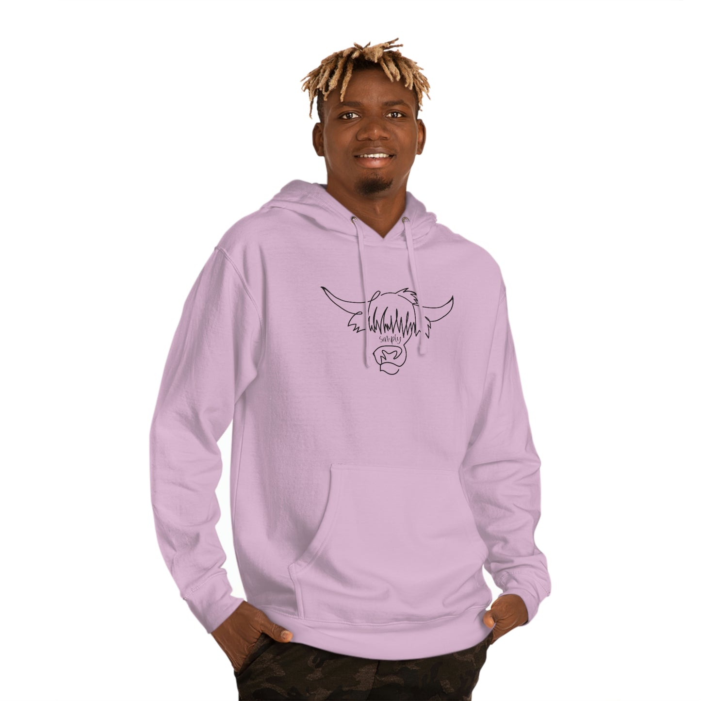 Simply Highland Cow Unisex Hooded Sweatshirt