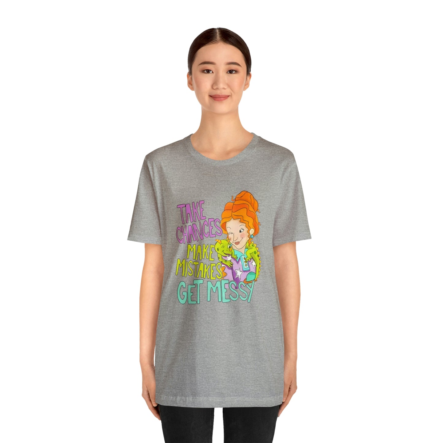 Take Chances ms Frizzle Science Classroom Teacher Shirt Unisex Jersey Short Sleeve Tee