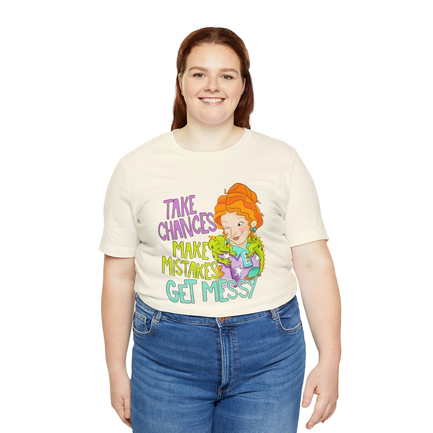 Take Chances ms Frizzle Science Classroom Teacher Shirt Unisex Jersey Short Sleeve Tee
