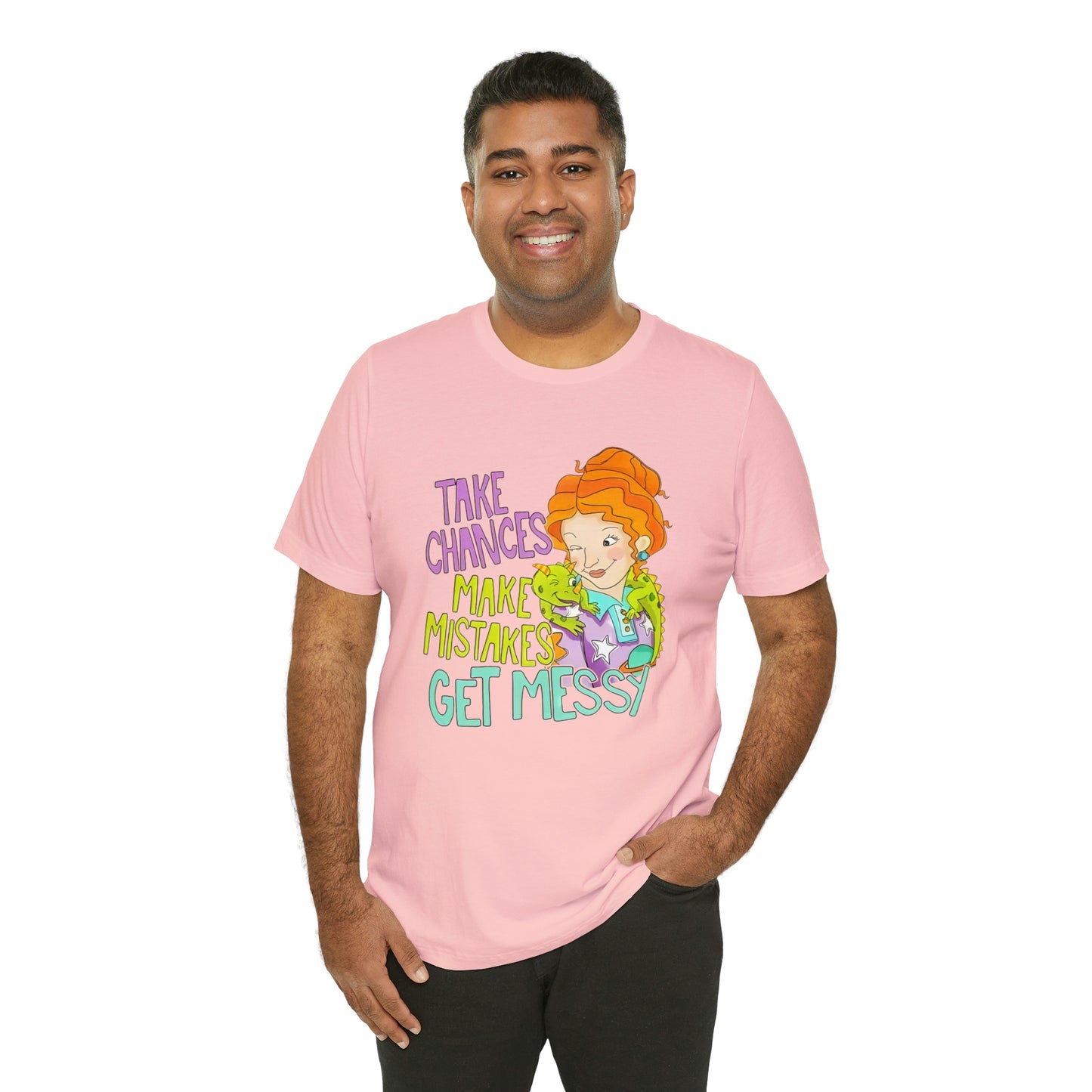 Take Chances ms Frizzle Science Classroom Teacher Shirt Unisex Jersey Short Sleeve Tee