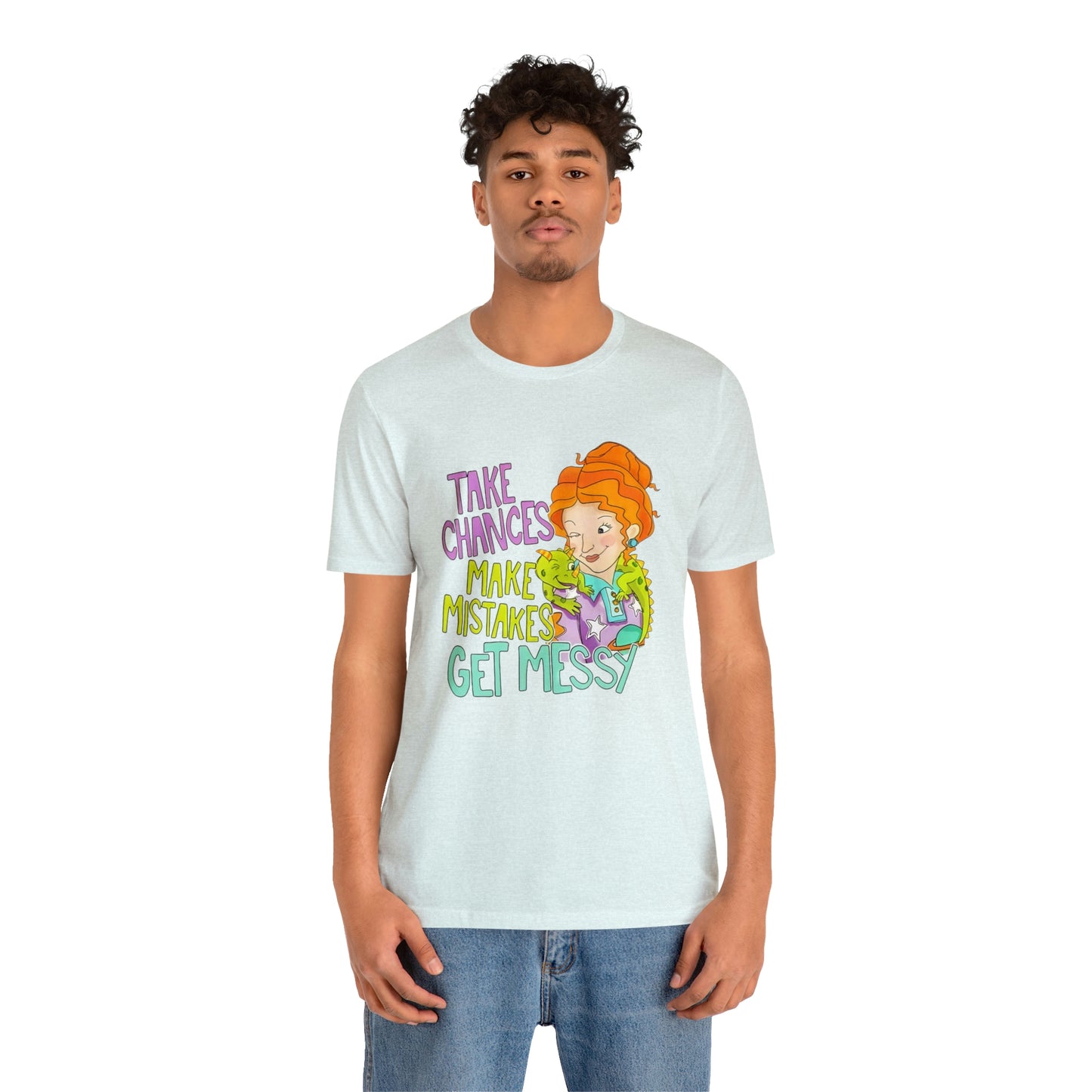 Take Chances ms Frizzle Science Classroom Teacher Shirt Unisex Jersey Short Sleeve Tee