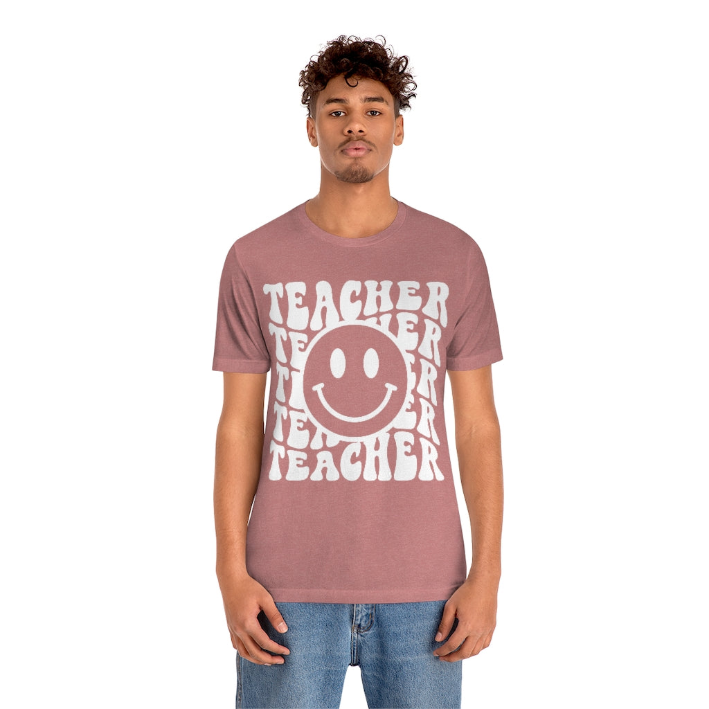 Groovy Teacher Retro Unisex Jersey Short Sleeve Tee