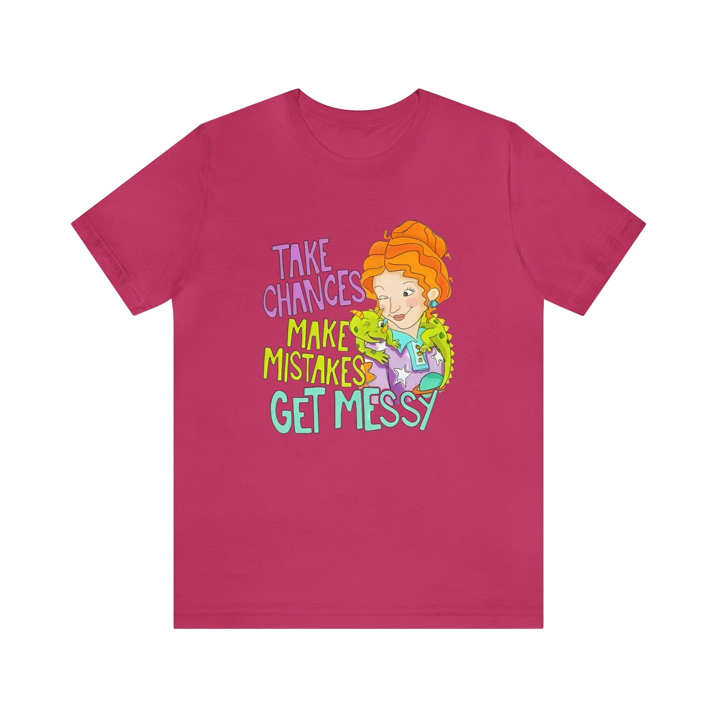 Take Chances ms Frizzle Science Classroom Teacher Shirt Unisex Jersey Short Sleeve Tee