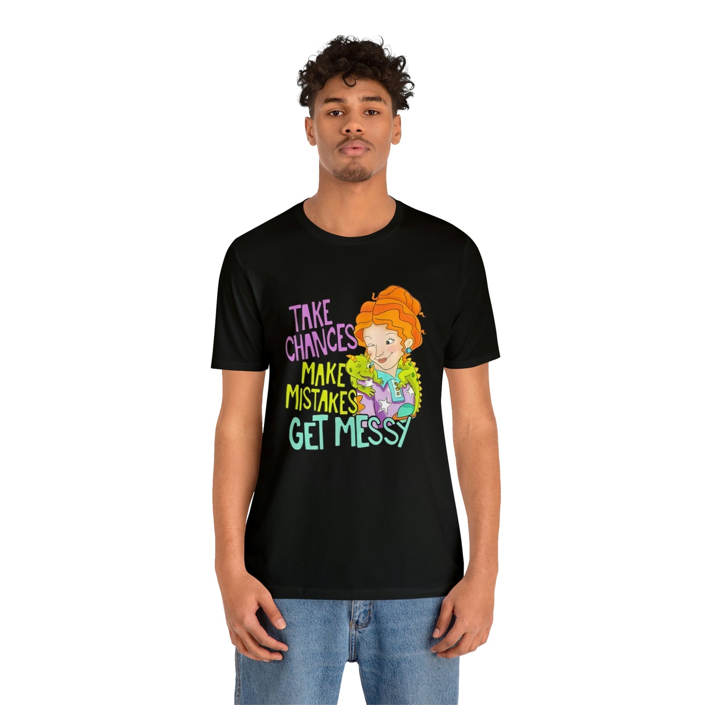 Take Chances ms Frizzle Science Classroom Teacher Shirt Unisex Jersey Short Sleeve Tee