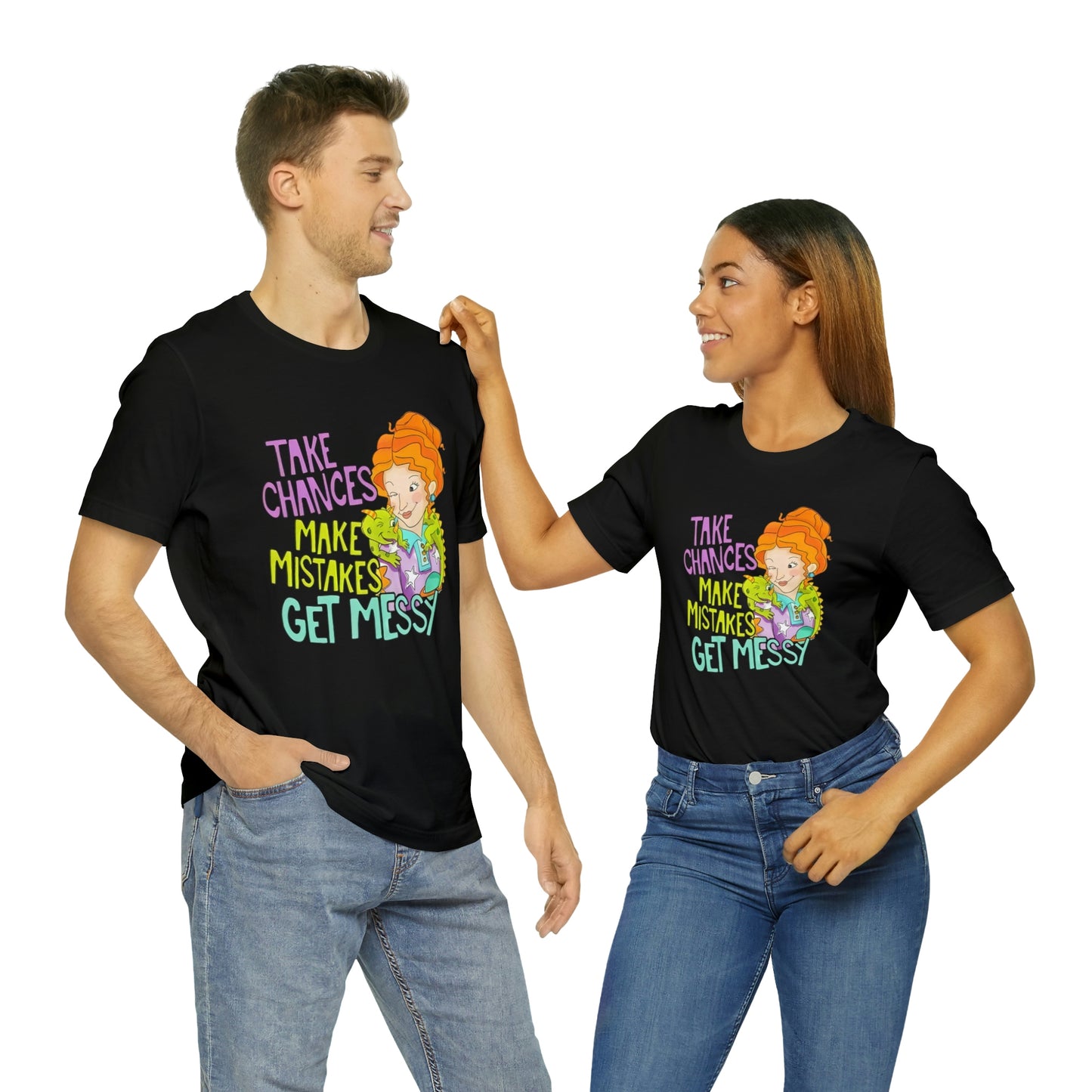 Take Chances ms Frizzle Science Classroom Teacher Shirt Unisex Jersey Short Sleeve Tee