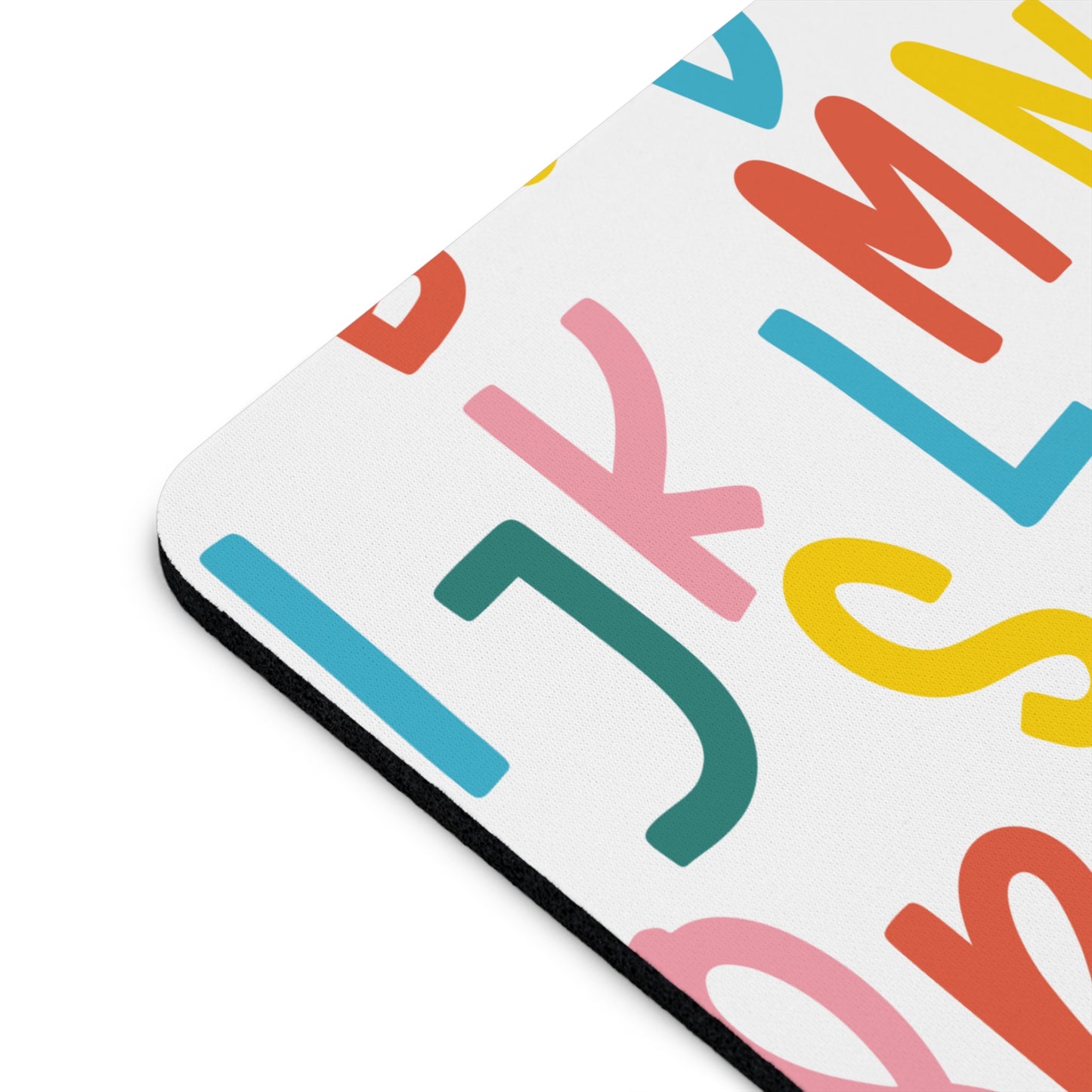 colorful alphabet teacher Mouse Pad