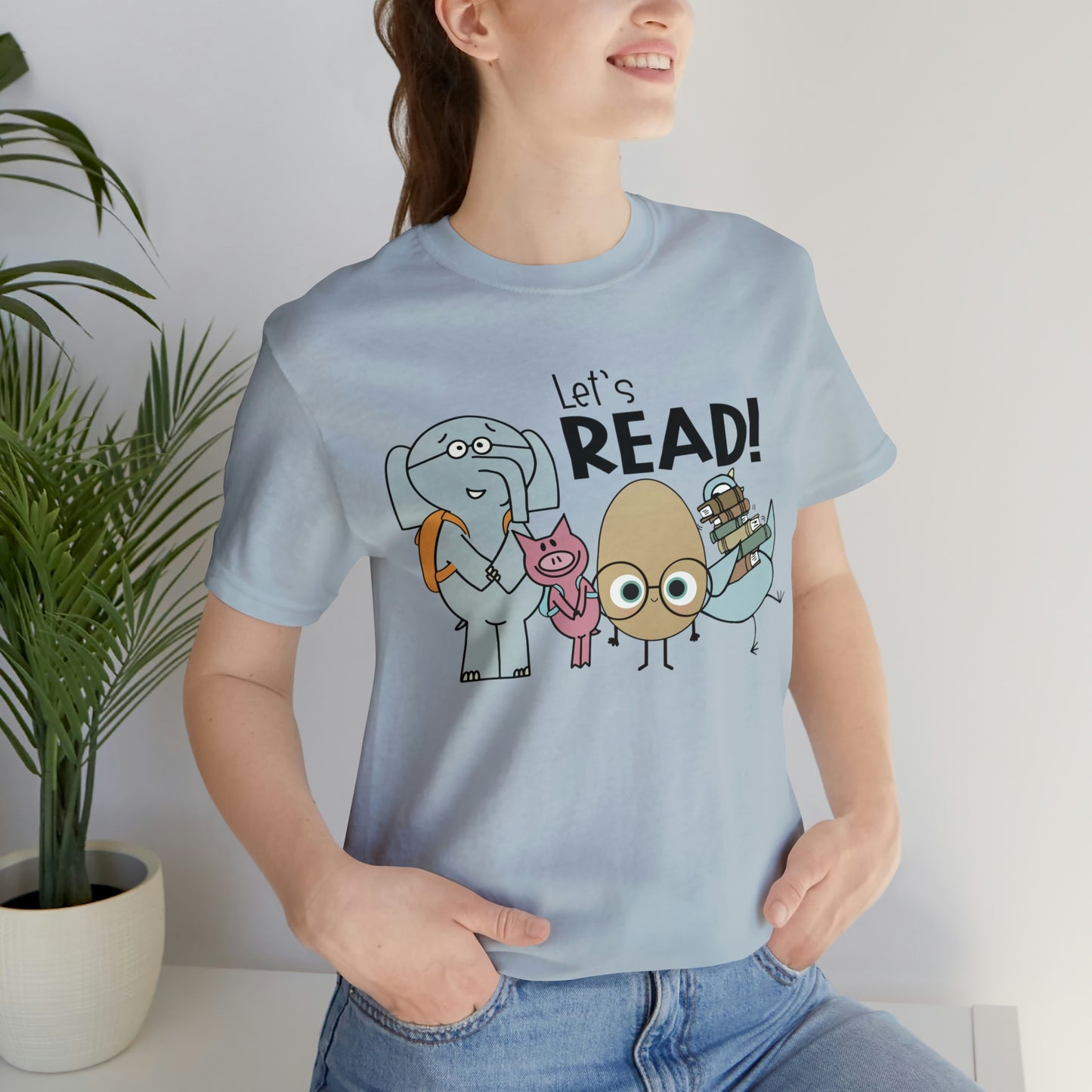 Lets Read Favorite picture book character teacher shirt Unisex Jersey Short Sleeve Tee