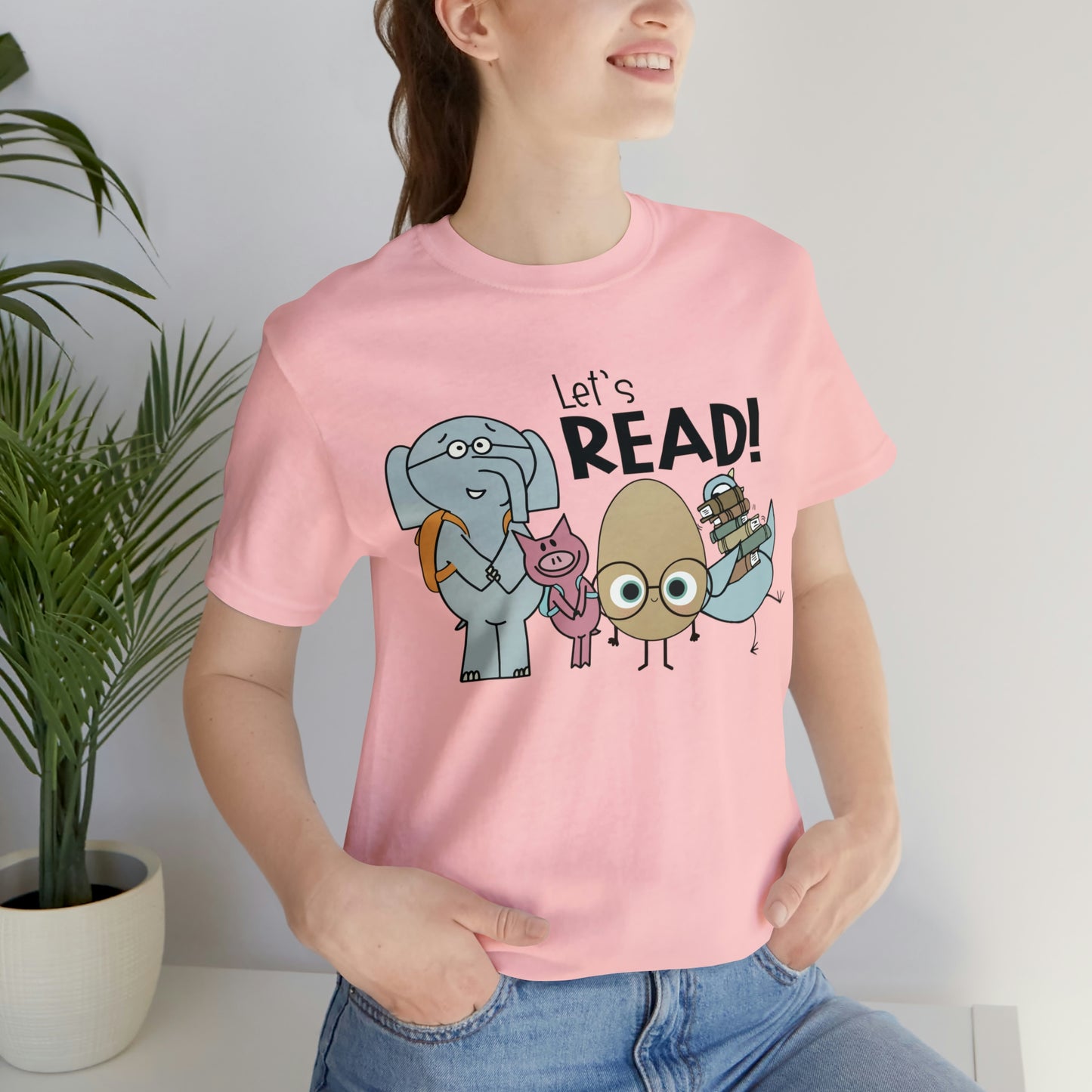 Lets Read Favorite picture book character teacher shirt Unisex Jersey Short Sleeve Tee