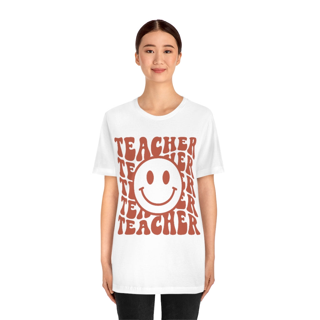 Groovy Teacher Retro Unisex Jersey Short Sleeve Tee