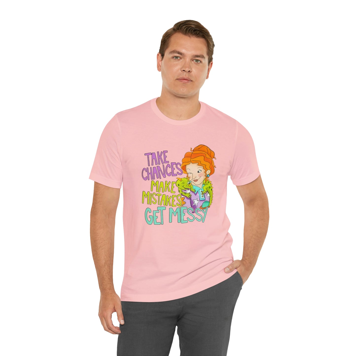 Take Chances ms Frizzle Science Classroom Teacher Shirt Unisex Jersey Short Sleeve Tee