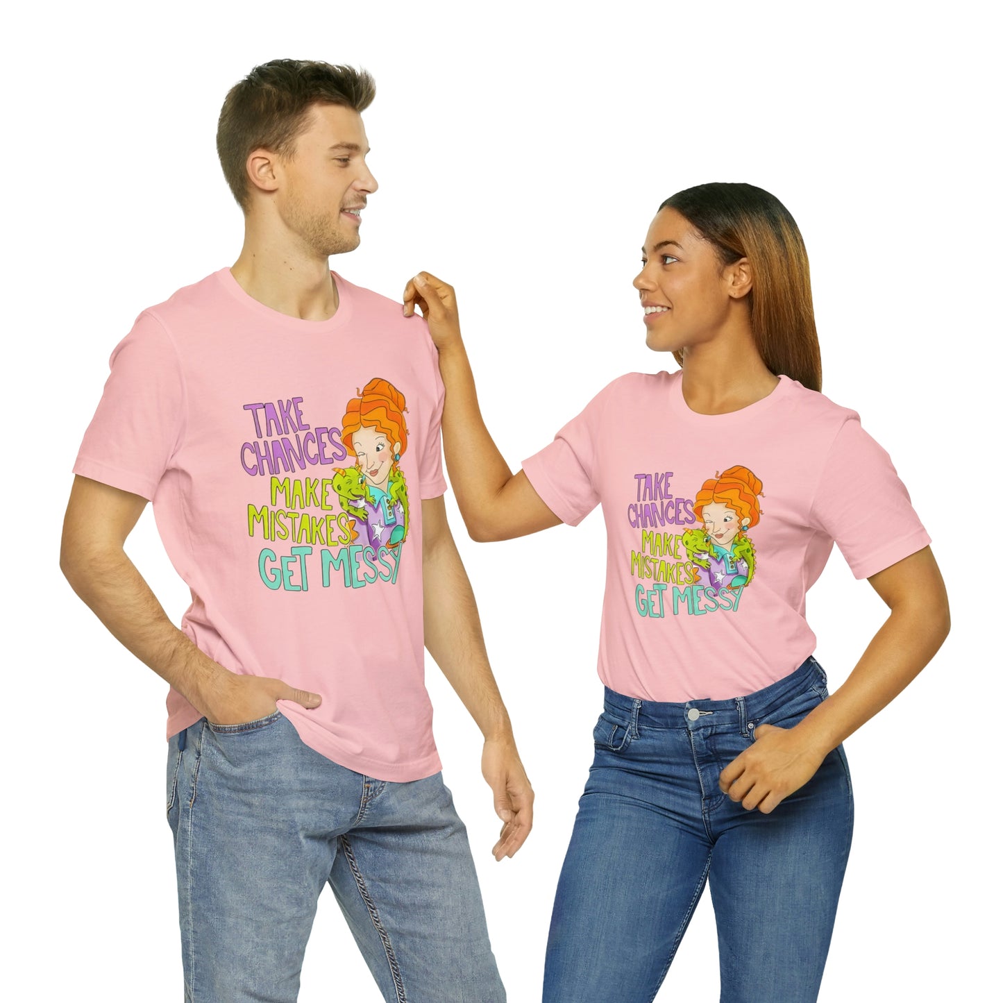 Take Chances ms Frizzle Science Classroom Teacher Shirt Unisex Jersey Short Sleeve Tee