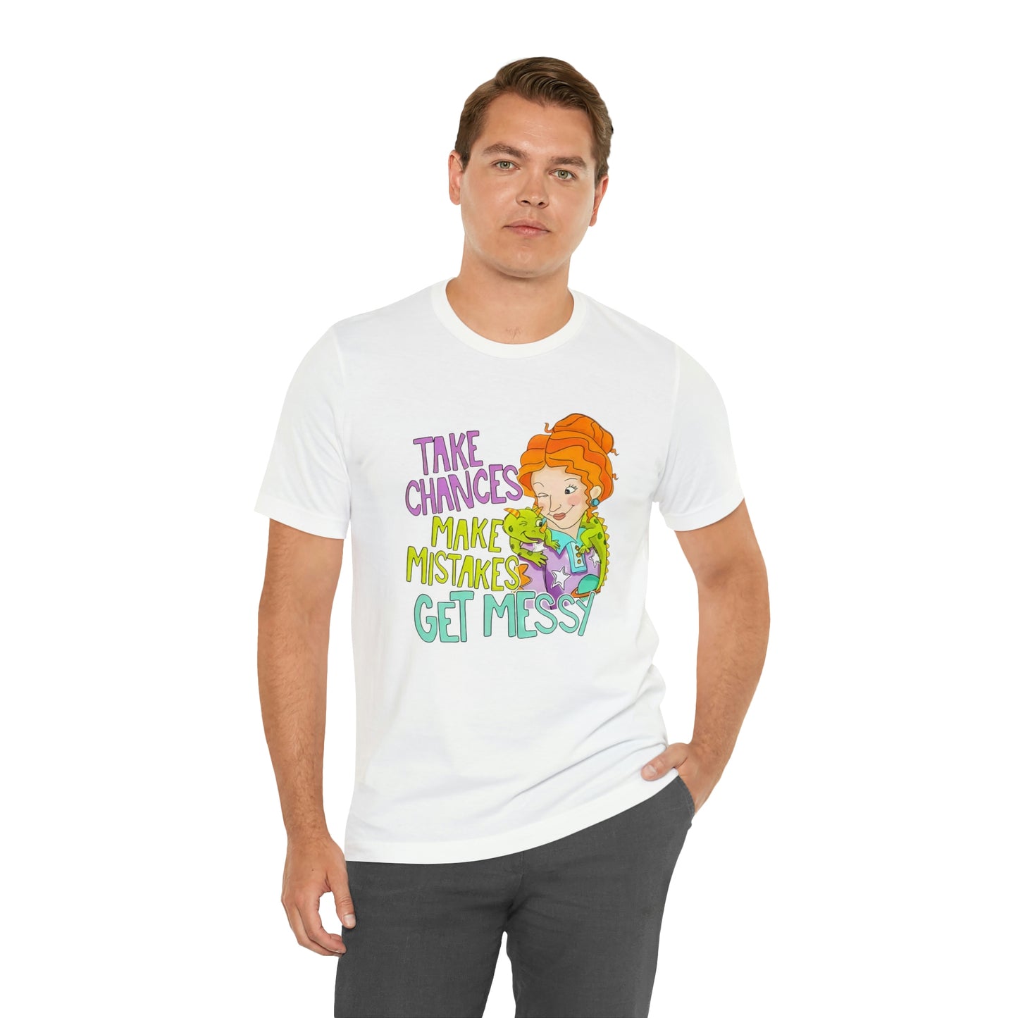 Take Chances ms Frizzle Science Classroom Teacher Shirt Unisex Jersey Short Sleeve Tee