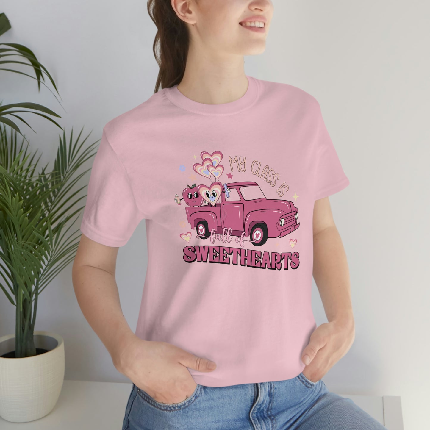 My Class is Full of Sweethearts Valentines day Unisex Jersey Short Sleeve Tee