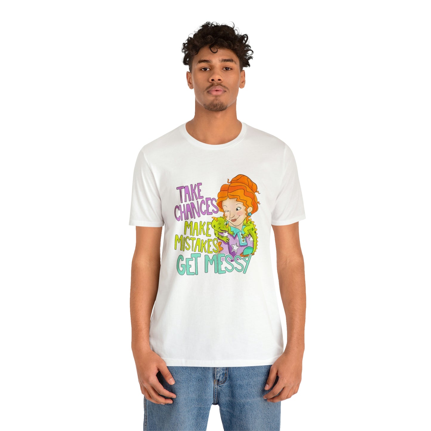 Take Chances ms Frizzle Science Classroom Teacher Shirt Unisex Jersey Short Sleeve Tee