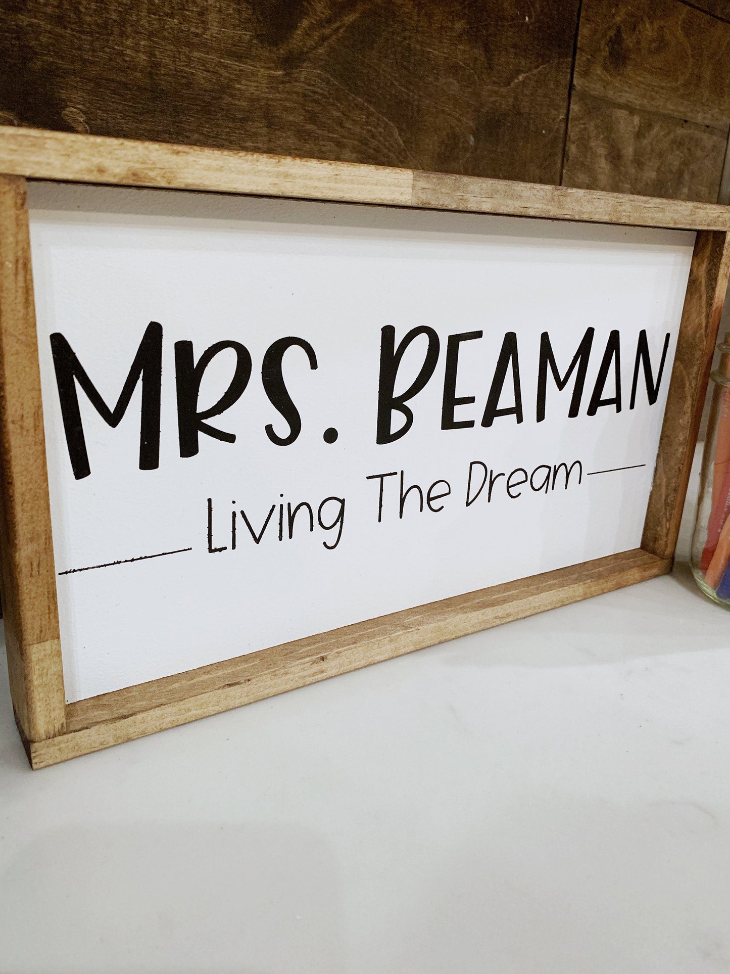 Custom teacher name sign