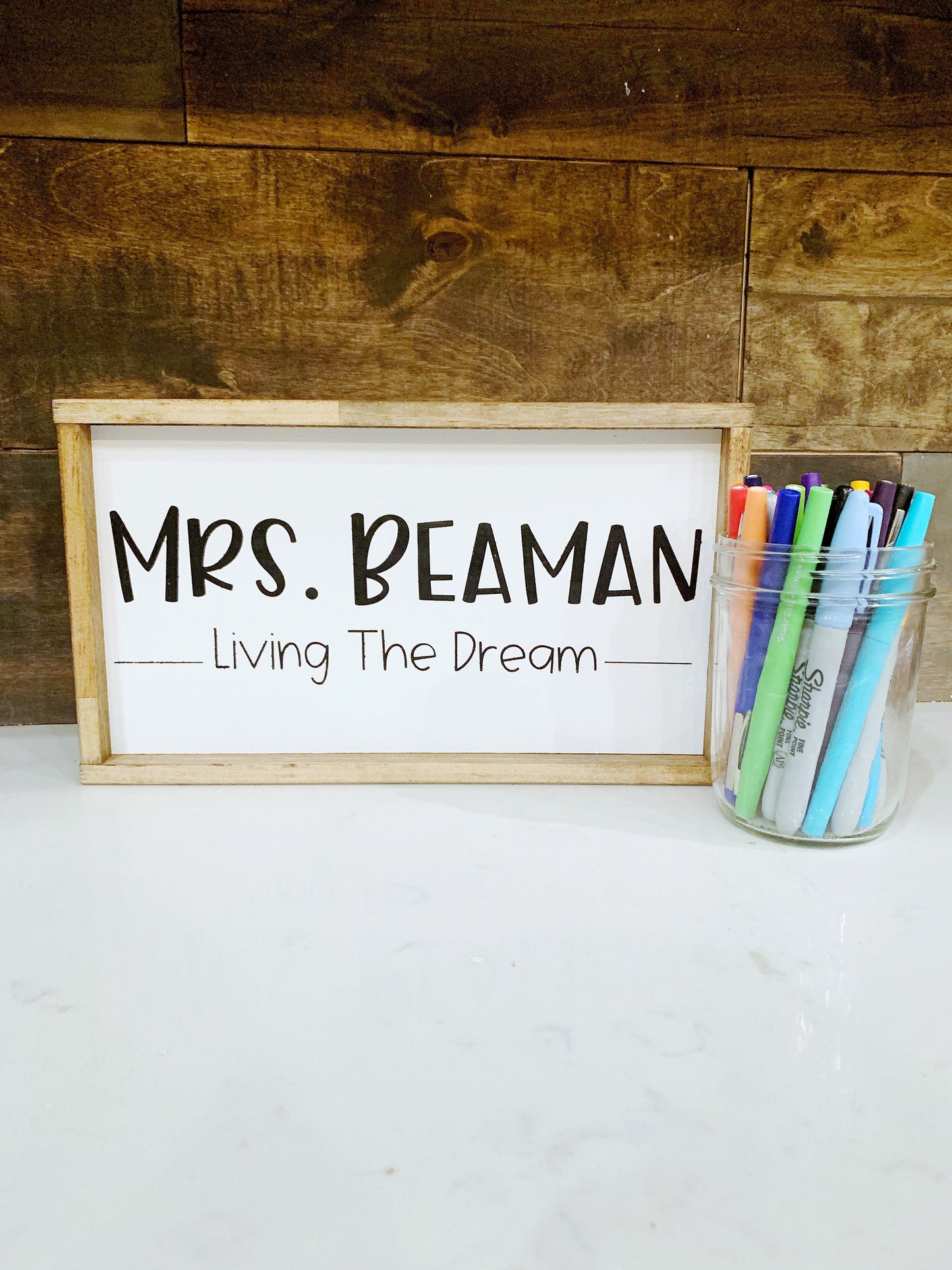 Custom teacher name sign