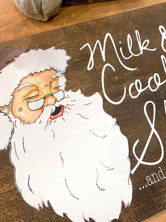 Milk & Cookies for Santa and Carrots for The Reindeer Serving Tray