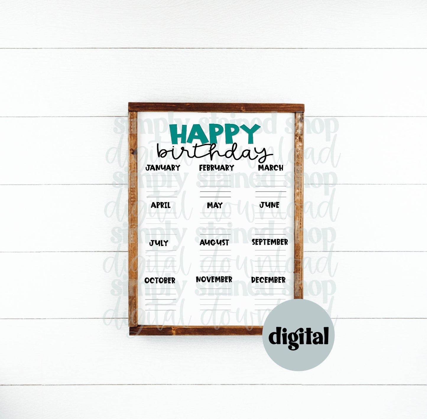 Happy Birthday Digital Download