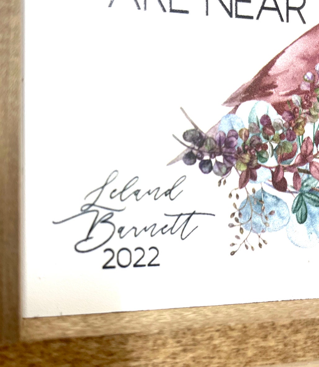 Custom personalized Cardinals Appear when loved ones are near in loving memory christmas wood sign