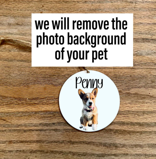 Your pet Photo Customized Name paw print 2023 Acrylic Ornament; Holiday; Christmas tree 1