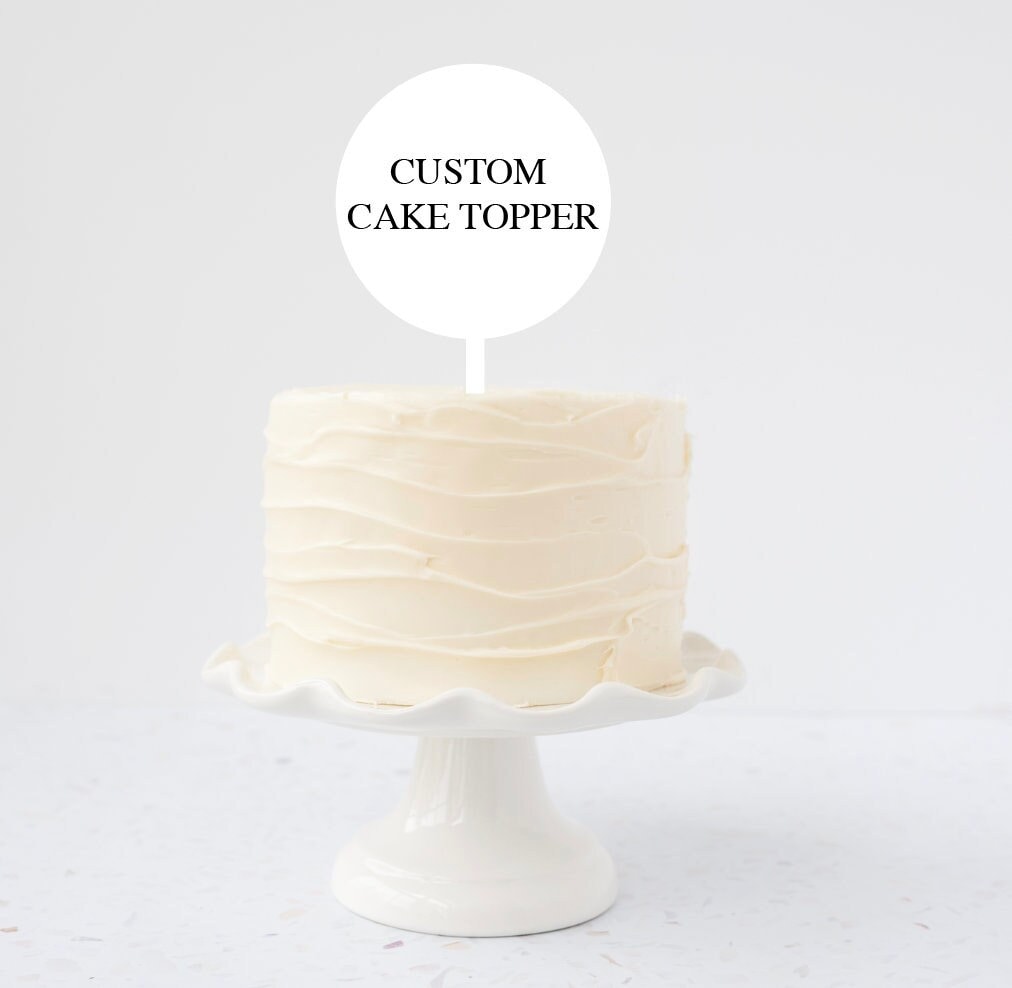 Custom Cake topper for birthday, Personalized cake topper, Rustic wood happy birthday kids party