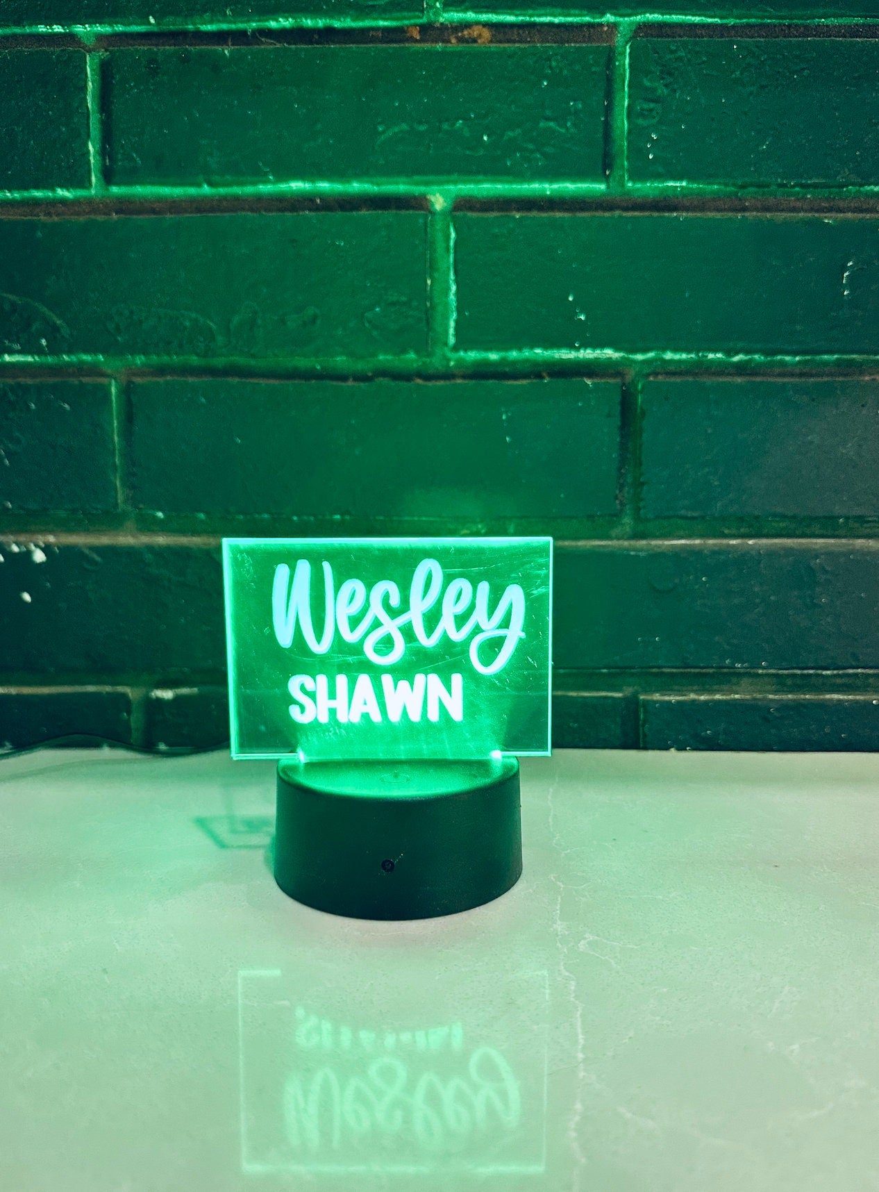 Your Custom Name Design Night Light Stand - 3D LED Lamp Base with Adjustable Colors