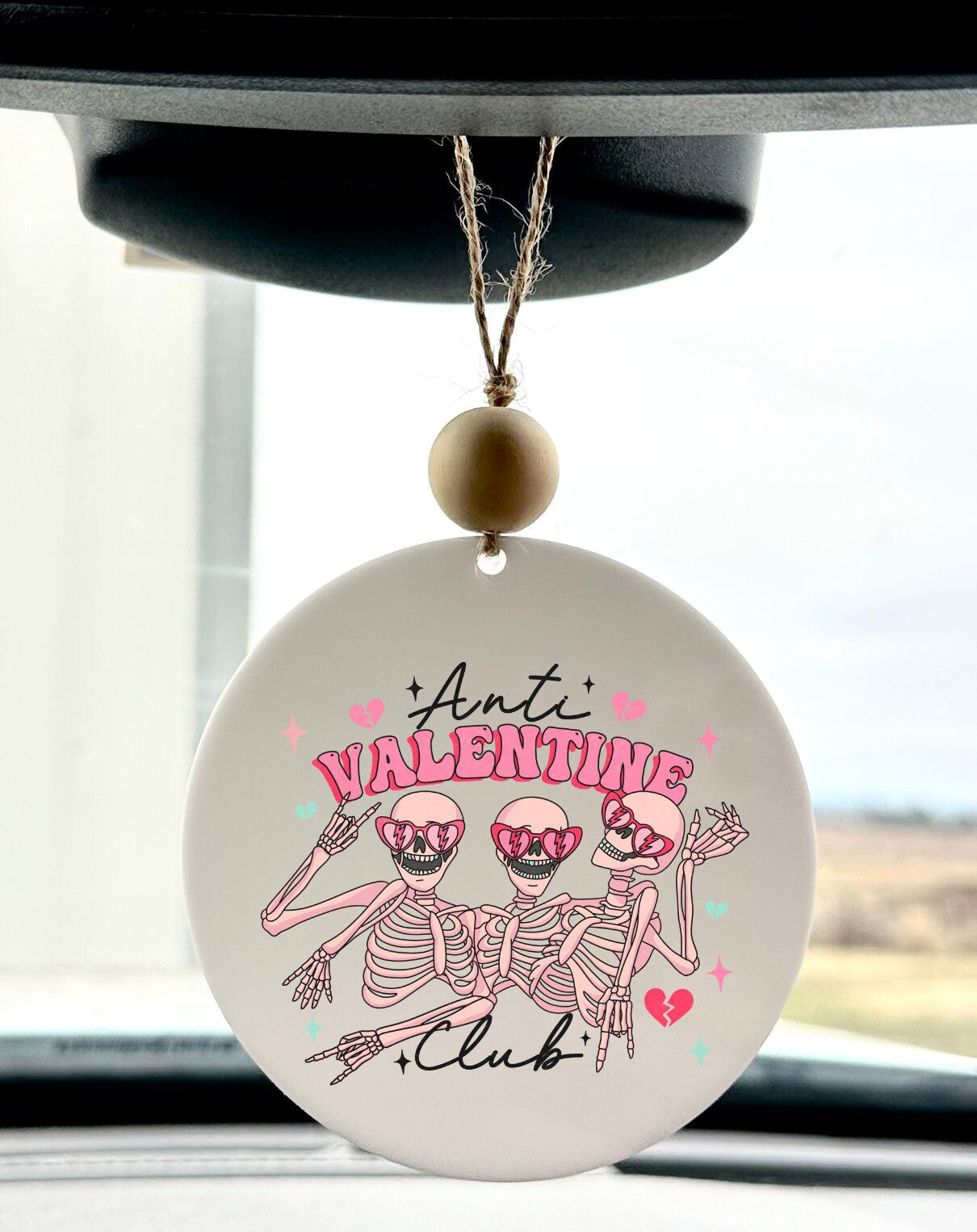 skeleton Valentine's Day Car Charm anti valentines day club