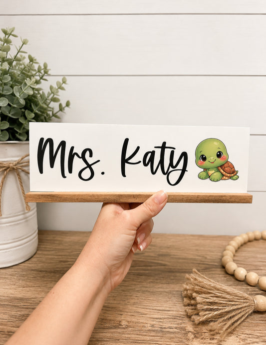 Personalized Teacher Desk Plate; Name Plate; Desk Plaque