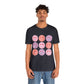 retro groovy smiley face valentines day Unisex Jersey Short Sleeve Tee